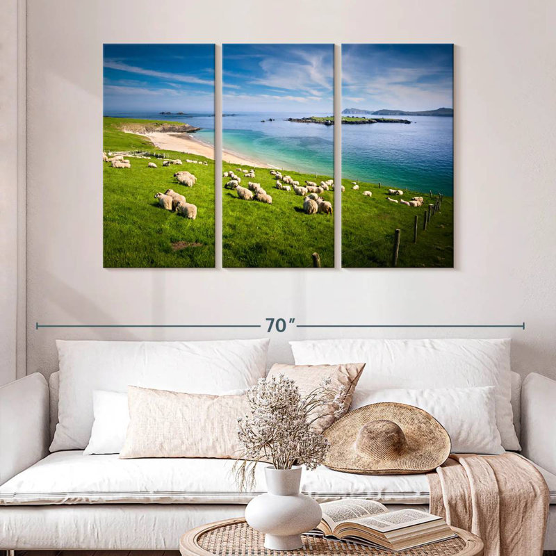 Brampt Sheep In Paradise, H 32 po x l 50 po