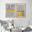 «Mid-Century Boho Style Grey Polygon», 2 pièces-98554196-98554200