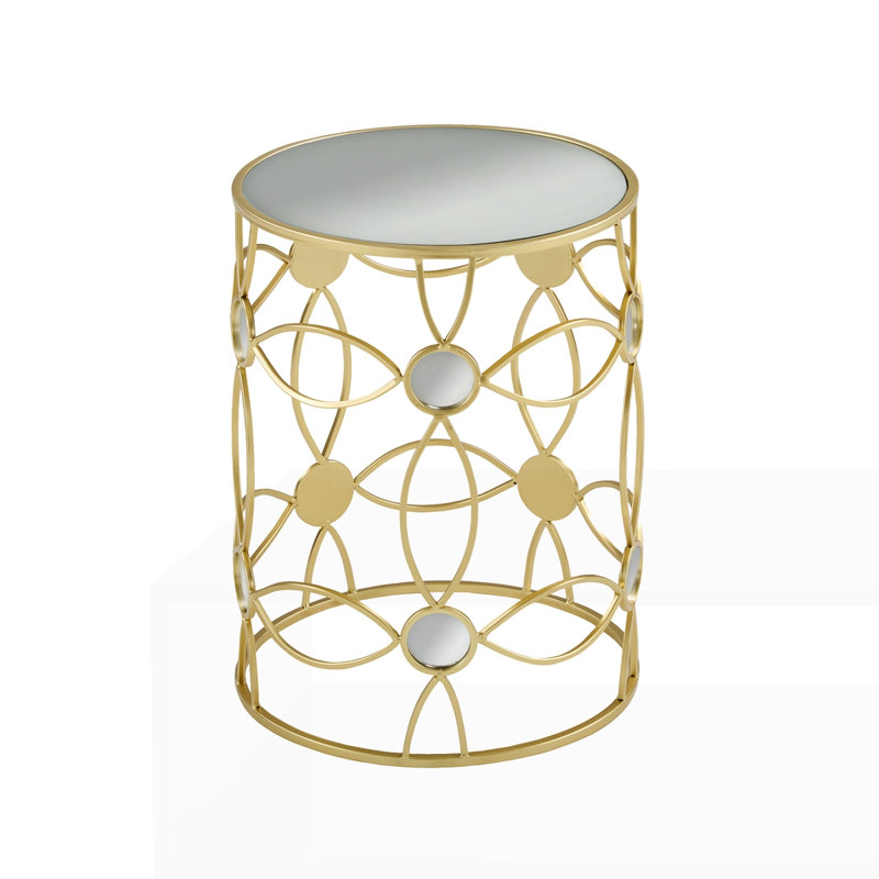 Modern Side Table, Silver