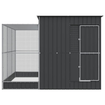Aviary With Extension Silver Steel