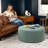 Natacia Round Couch Ottoman – Oversized Giant Coffee Table & Foot Rest, Luxe Boucle-124376499-125791695