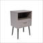 Table de chevet moderne avec tiroir de rangement et tablette ouverte en bois, parfaite pour les petits espaces et facile à assembler-1726528890