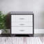 Eloy White & Black Finish Accent Table