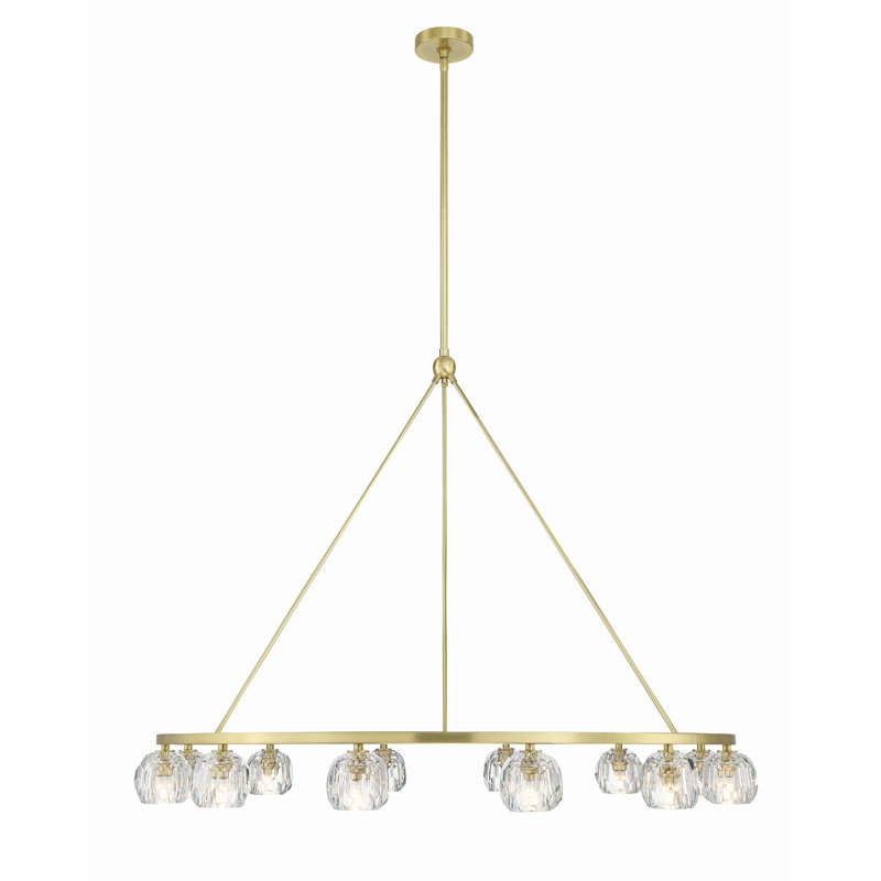 12 - Light Dimmable Wagon Wheel Chandelier