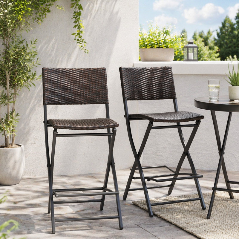 Chaise pliante en osier pour l'extérieur