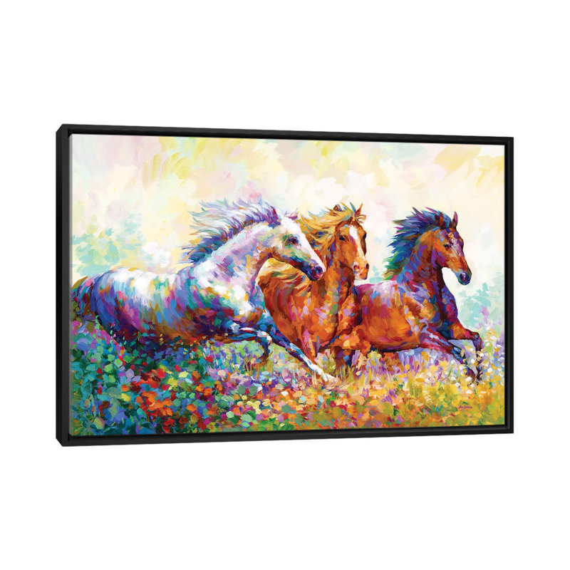«Running Free II» par - Toile tendue, H 40 po x l 60 po x P 1,5 po, Toile tendue