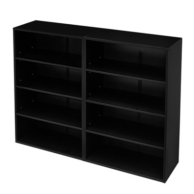 Adjustable Shelves In An 8 - Layer Cd Media Rack, Detachable Into Two Cabinets, Ideal For Home And Office, With Surface Storage Cabinet, Shelving Classifying Media, Multifunctional Use Various Rooms,