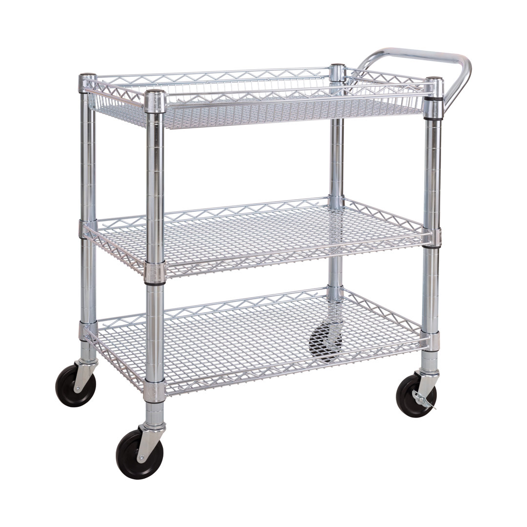 33.4'' H x 33.75'' W NSF-Certified Utility Cart with Wheels Seville Classics