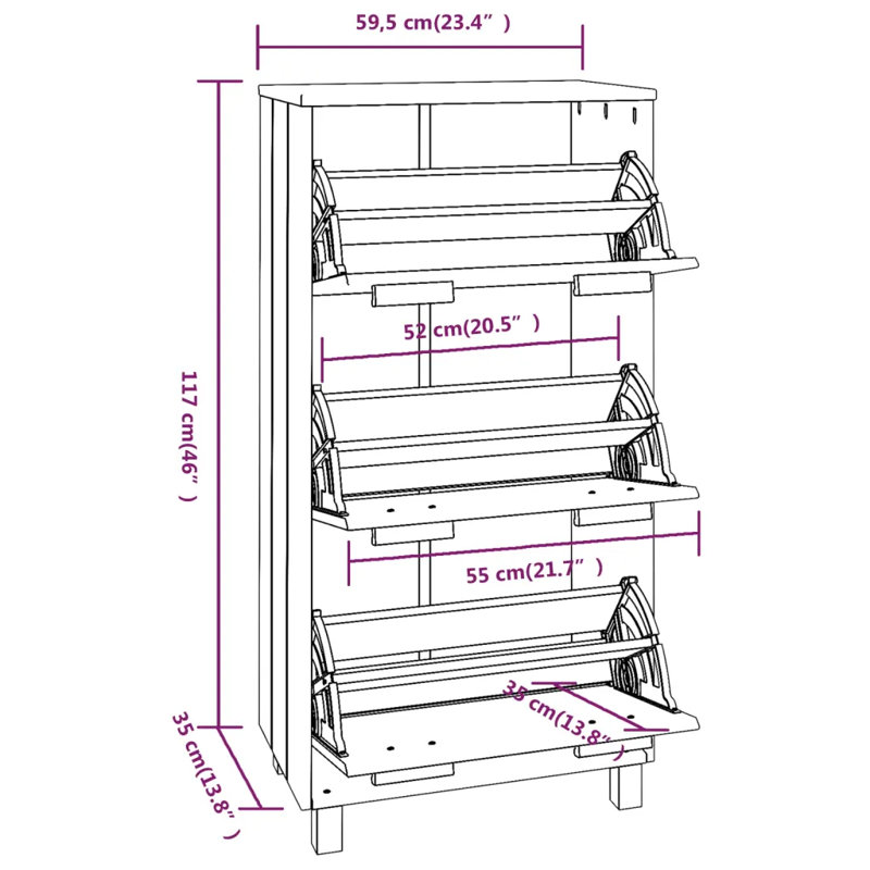 18 Pair Flip Down Shoe Storage
