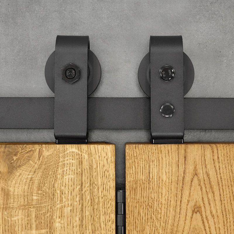 Anfromeda Single Door Barn Door Hardware Kit