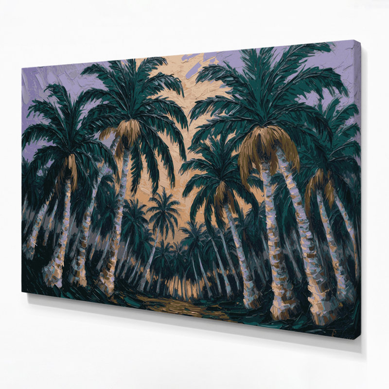 Art mural sur toile Botanical Coconut Palm, H 11 po x l 14 po