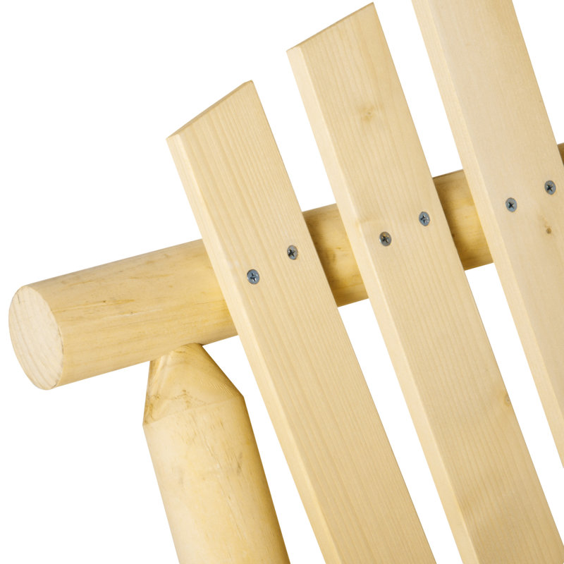 Banc double berçant en bois