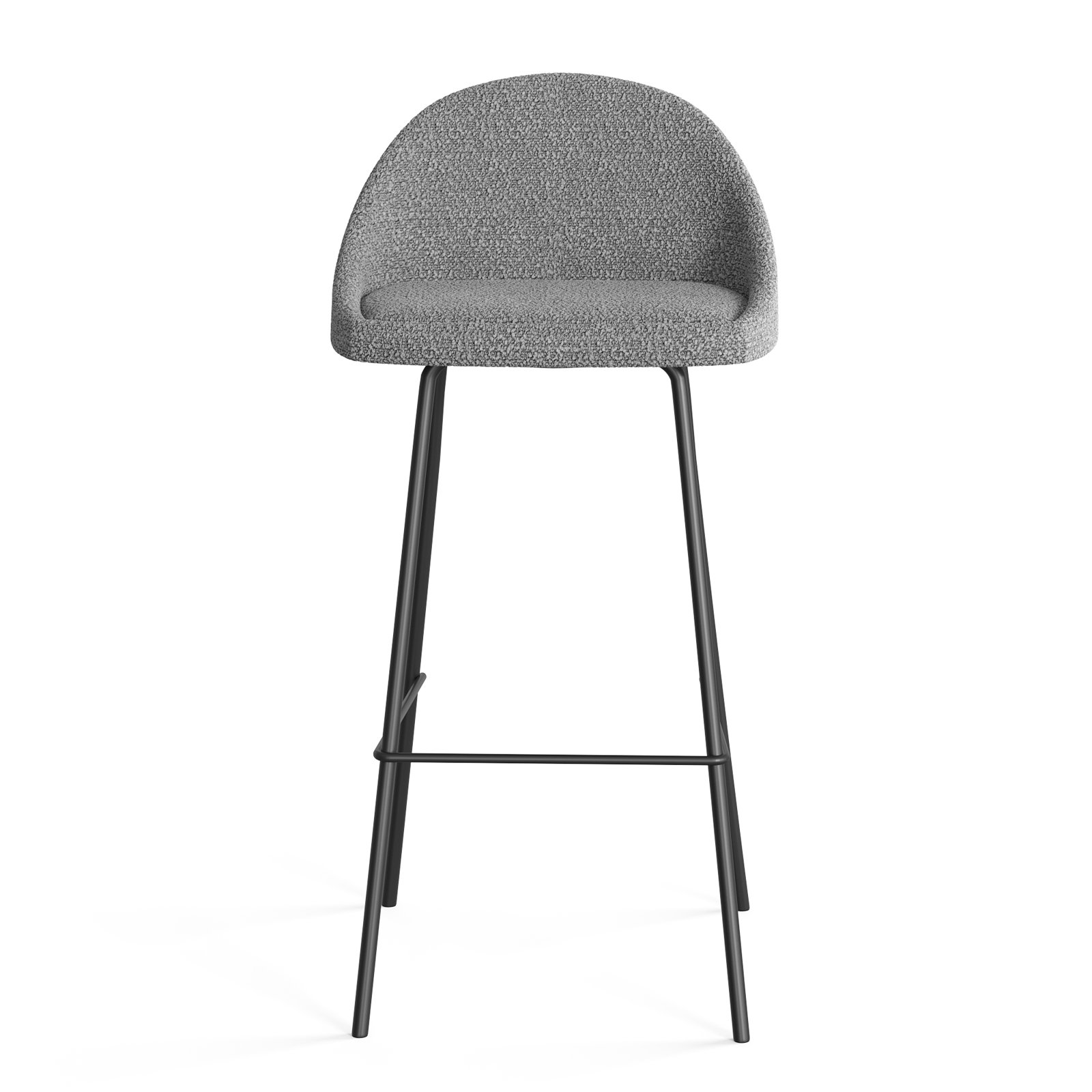 Holmes Boucle Bar & Counter Stool, Gray, Bar Stool (29.5" Seat Height)