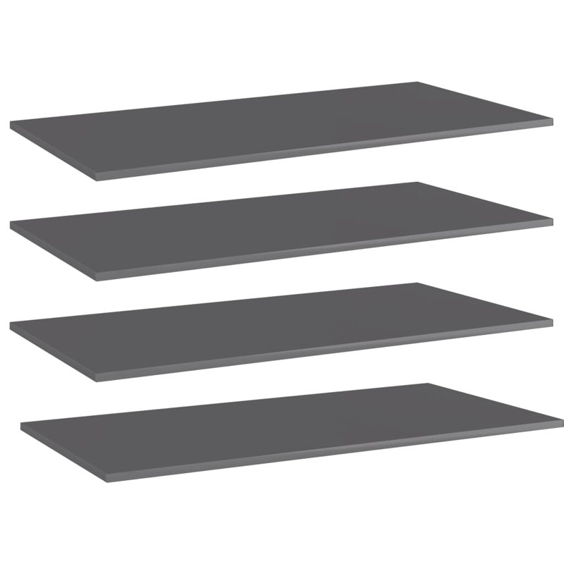 Tablettes flottantes étagères murales, Gris à haute brillance, H 0,6 po x l 31,5 po x P 11,8 po