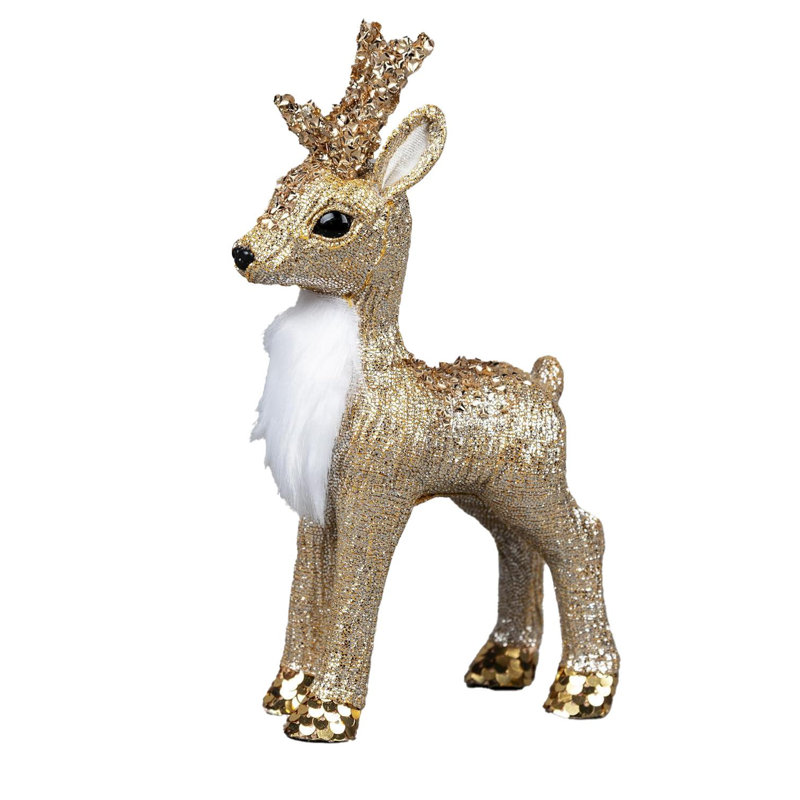 No Holiday Shaped Ornament, 10 cm x 10cm x 1.2cm, Gold