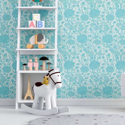 Rouleau de papier peint à peler et coller Abhinaya Floral Wild L 8,5 pi x l 24 po