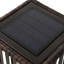 Lampe solaire ronde en acier mince en rotin-122621671