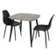Aspen 3-Piece Dining Set - Compact Square Table & 2 Curved Plastic Chairs-705124016-705124021