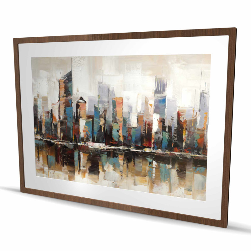 Bâtiments abstraits avec textures - villes industrielles, Brun