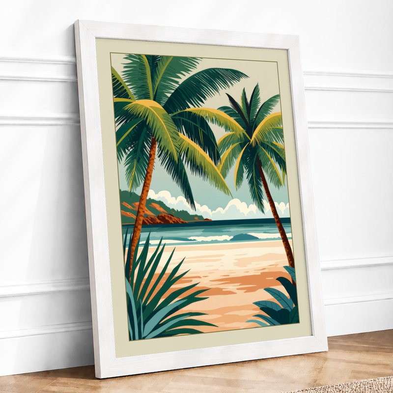 Tropical Afternoon Coastal - Print, A3 - 42.0 x 29.7 cm, White