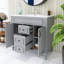 36 po Ensemble de meuble-lavabo autoportant avec comptoir intégré en céramique brillante-114249069