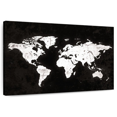 Aliaz White Contrast World Map