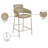 Yara Beige Velvet Counter Stool-75000047