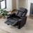 270° Power Swivel Recliner With Hidden Arm Storage And LED Light Strip,Cup Holder,360° Swivel Tray Table,And Cell Phone Holder ,Grey-1343226324