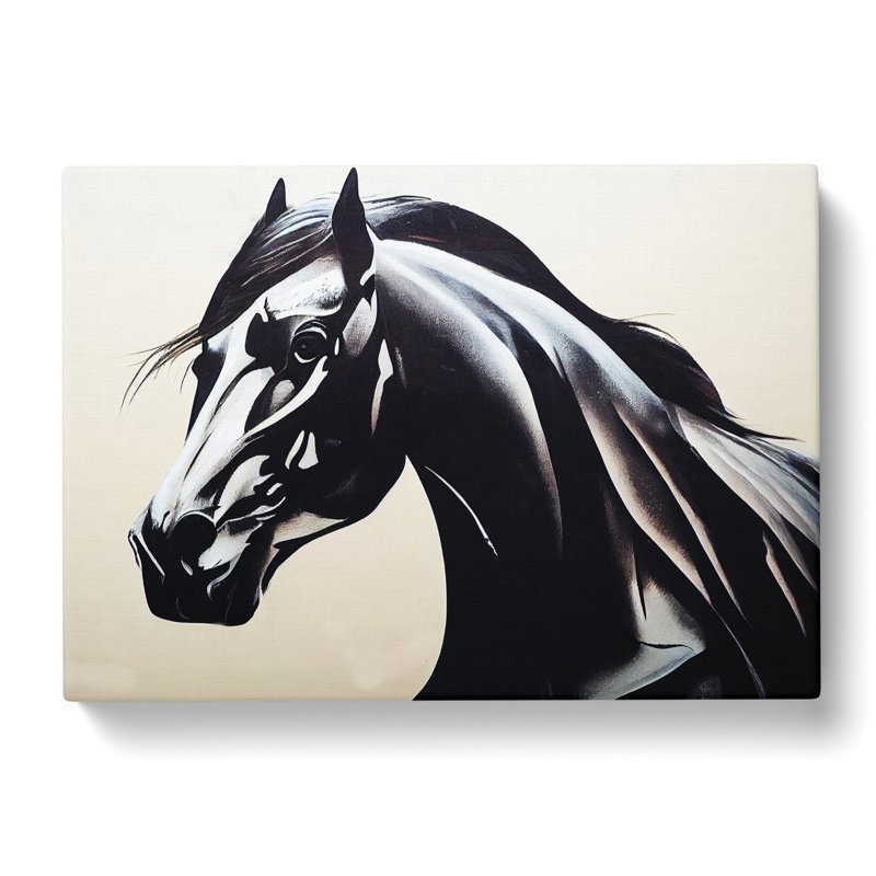 The Striking Horse - Wrapped Canvas, 35cm H x 50cm W x 3cm D