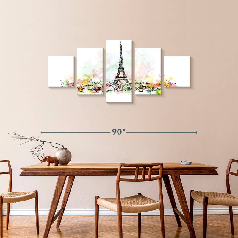 Eiffel Tower Color Blast, 36" H x 80" W