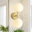 2-Light Modern Glass Globe Wall Sconce