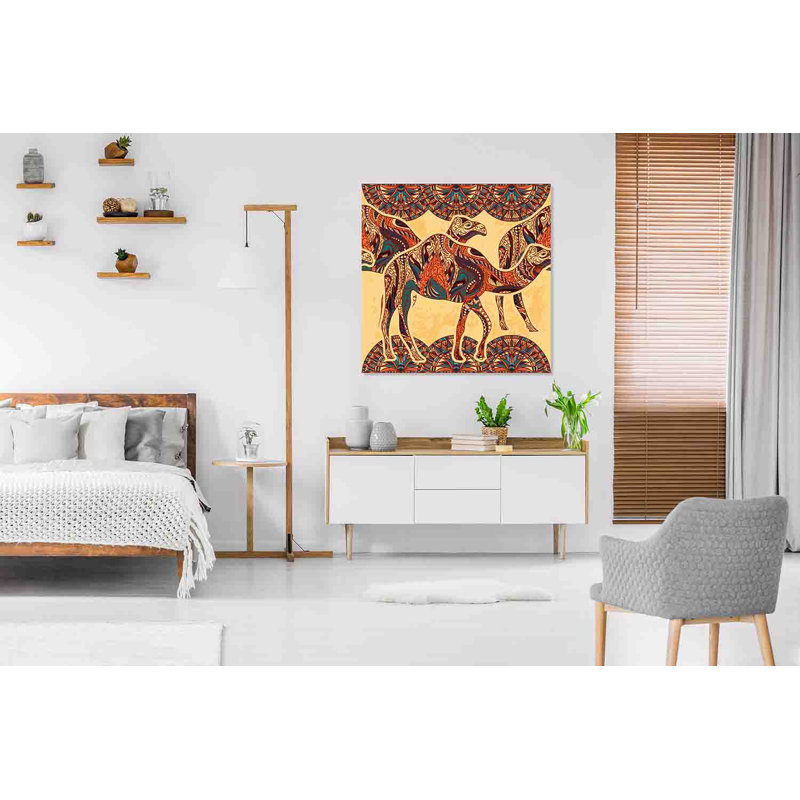 Ancient History Cats Camel by Andrew Lee - Wrapped Canvas Print, 127cm H x 127cm W