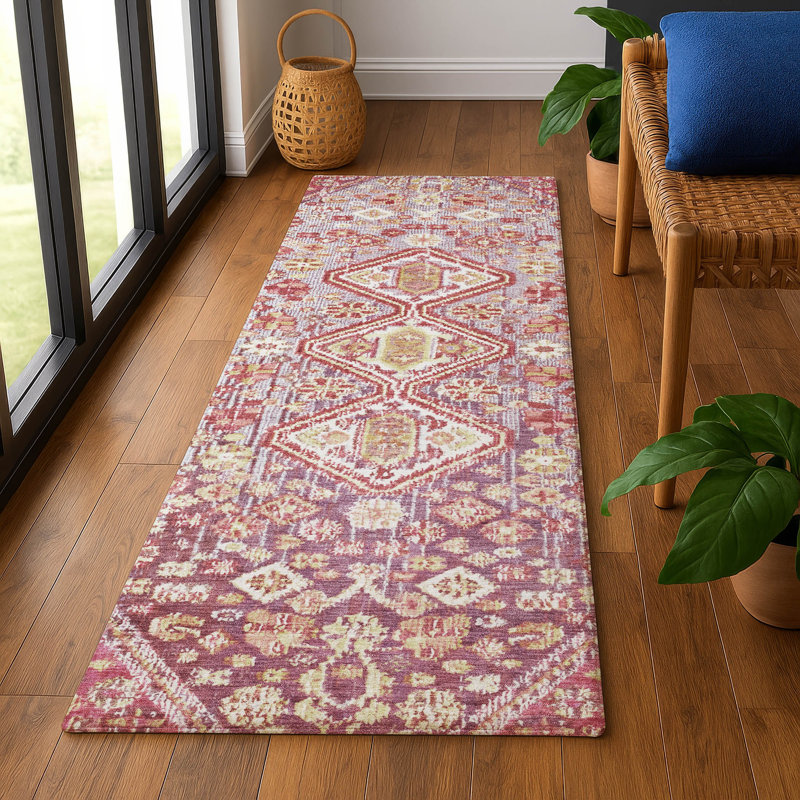 Premium Machine Washable Mayfield AMF1834 Aztec Rug, Runner 2'3" x 7'6"