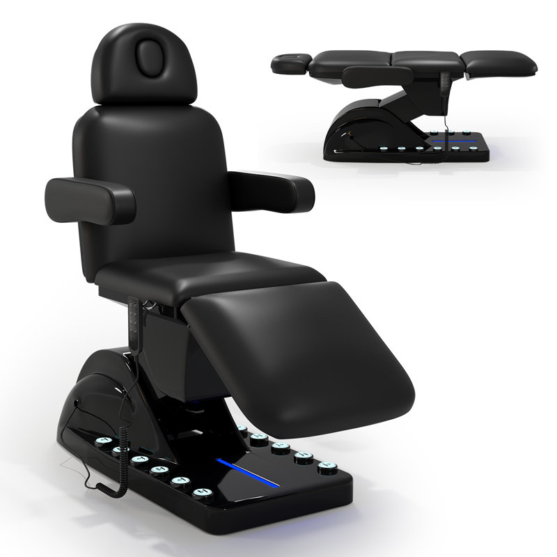 Upholstered Massage Chair, Black