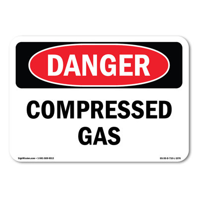 Compressed Gas Decal 10" X 7"