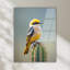 Art mural en verre trempé oiseau jaune-129486100