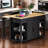 Cresong 33.5'' W Kitchen Island with Extendable Dining Table, Rubber Wood Veneer Kitchen Table, Power Outlet-1079560023
