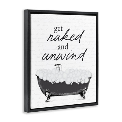 Unwind Bubble Bath Floating Frame, design by Lettered and Lined