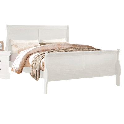 Lit simple Radiant White - Fabriqué en pin massif pour une chambre à coucher lumineuse