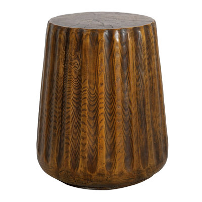 MGO Outdoor Indoor Side Table - Durable Tree Stump Style End Table For Patio, Garden, Living Room