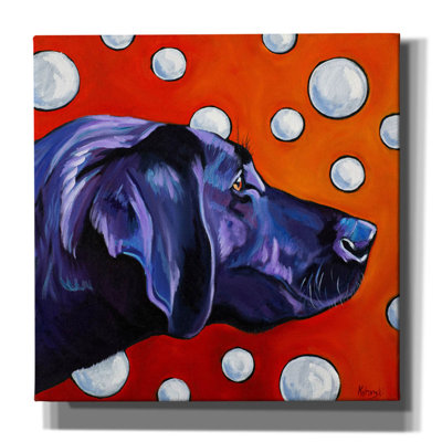 «Lab And Bubbles» par Kathryn Wronski, art mural sur toile