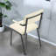 Ensemble de 4 chaises de salle à manger rembourrées modernes en cuir blanc cassé de qualité supérieure, avec des pieds en métal, idéales pour la maison et la cuisine