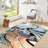Soft Pile Printed Rug with Abstract Waves and Swirls Design Perfect for Adding a Touch of Modern Style to Your Living Room or Bedroom-591055889