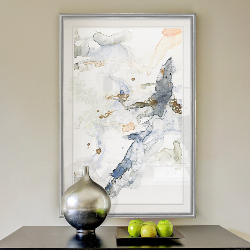 Organique entrelacé I - reproduction sur toile, H 18,5 po x l 24,5 po x P 1,5 po, Cadre argenté