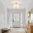 4-Light Modern Glass Drum Semi Flush Mount Ceiling Light Fixture for Kitchen Bedroom Entryway Hallway-2099994654