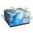 Subtle Blues Beveled Art Glass Coffee Table