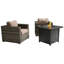 Ensemble de conversation pour 2 personnes avec foyer et coussins Sunbrella Dustie-441810987
