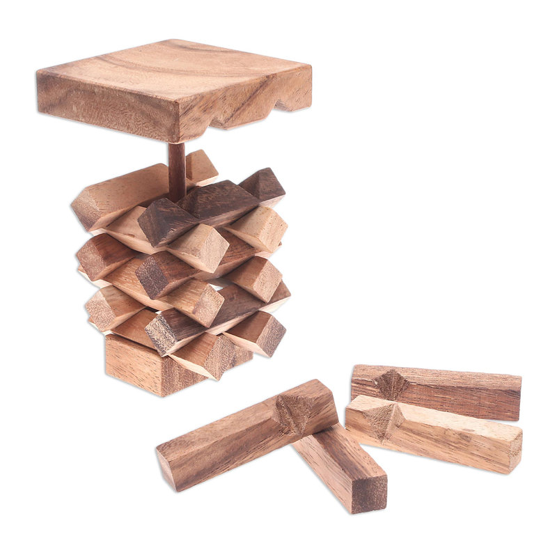 Jardines, tour de Pise, casse-tête en bois