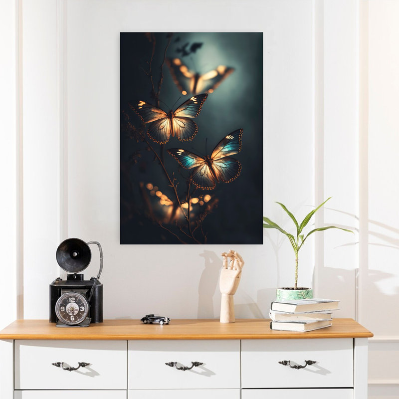 Art contemporain contemporain avec art floral, H 24 po x l 16 po