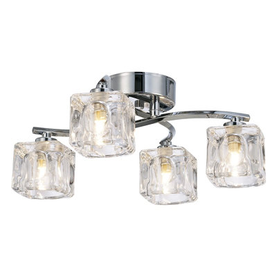 McMillian Glass Semi Flush Mount